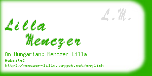 lilla menczer business card